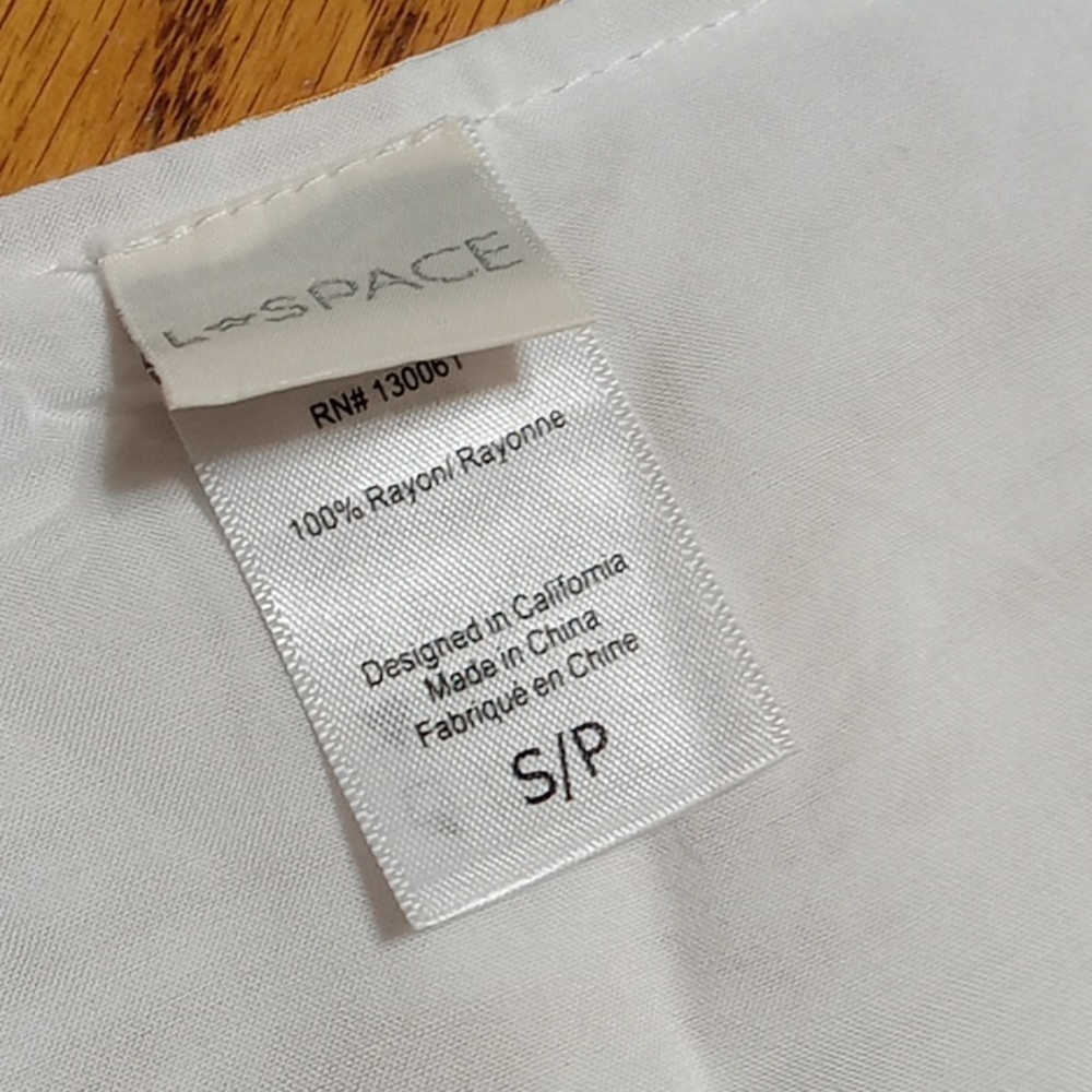 L SPACE Womens WRAP S / P Dress Used Preowned Summer Spring Floral Short Sleeves - Picture 3 of 9